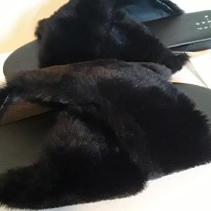 a new day Shoes - Clearance! Super cute faux fur slide sandals. a new day Shoes - Clearance! Super cute faux fur slide sandals.